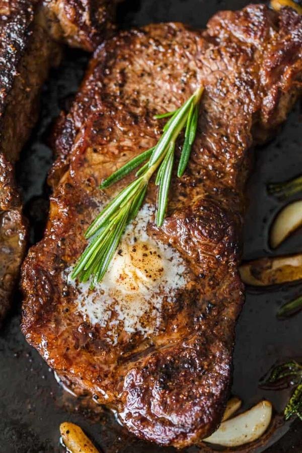Juicy fat steak